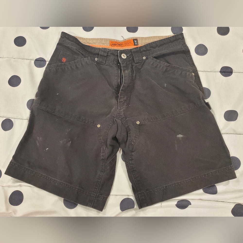 JESSE JAMES Work Shorts ☆ Black ☆ SIZE 34 MENS